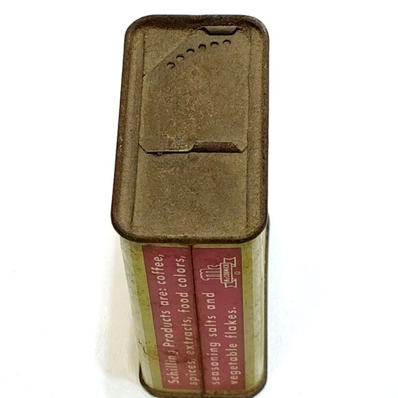 Schilling Allspice Pure Ground 2 Oz. Tin Can Container Vintage Kitchen Decor VTG - Picture 6 of 6